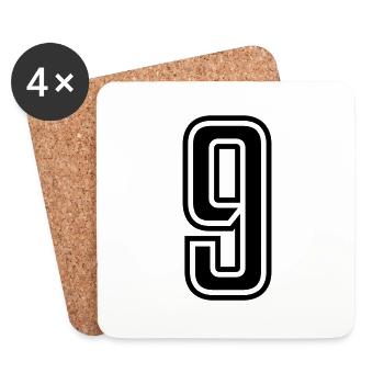 9 - Untersetzer (4er-Set) - Weiß - Vorne