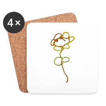 Leas Flower - Untersetzer (4er-Set) - Weiß - Vorne