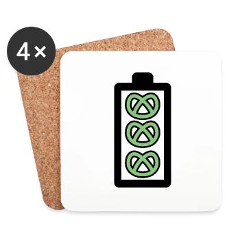 Bretzel Energie - Dessous de verre (lot de 4) - blanc - Devant