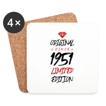 1951 Édition limitée - Dessous de verre (lot de 4) - blanc - Devant