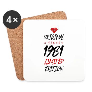 1981 limited edition - Untersetzer (4er-Set) - Weiß - Vorne