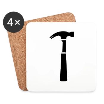 hammer - Untersetzer (4er-Set) - Weiß - Vorne