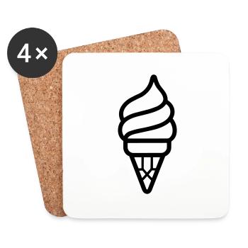 Glace - Coasters (set of 4) - white - Front