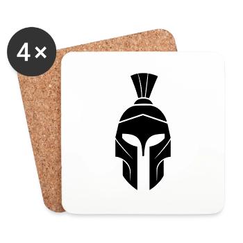 Spartan helmet - Coasters (set of 4) - white - Front