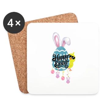 Frohe Ostern - Untersetzer (4er-Set) - Weiß - Vorne