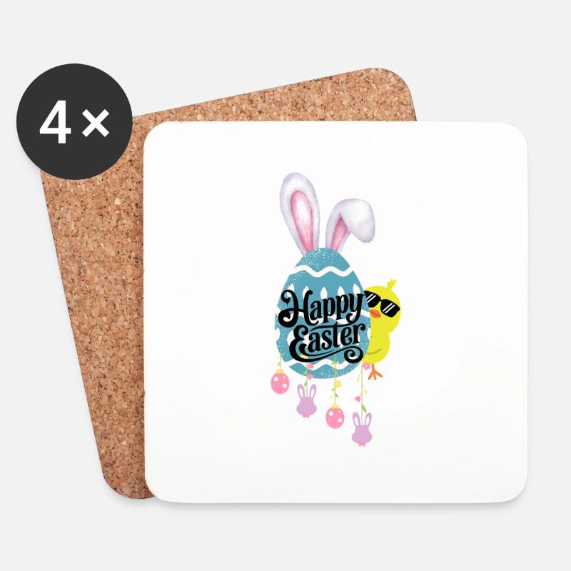 Happy Easter - Coasters (set of 4) - white
