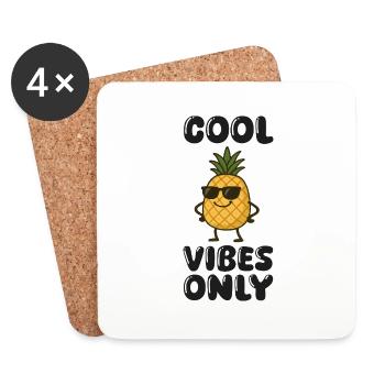 Pineapple Comic - Coasters (set of 4) - white - Front