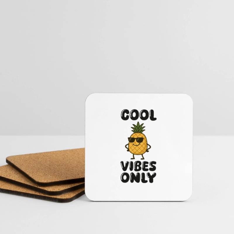 ananas comic Untersetzer (4er-Set)