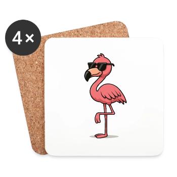 Flamingo Comic - Coasters (set of 4) - white - Front