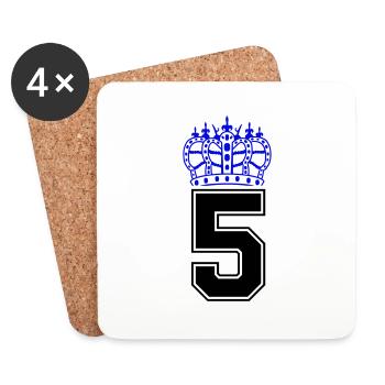 5 krone - Untersetzer (4er-Set) - Weiß - Vorne