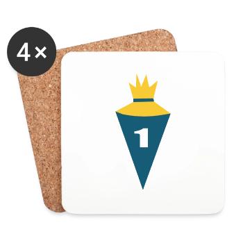 School Cone, School Child 1st Grade, School, Back to School - Coasters (set of 4) - white - Front
