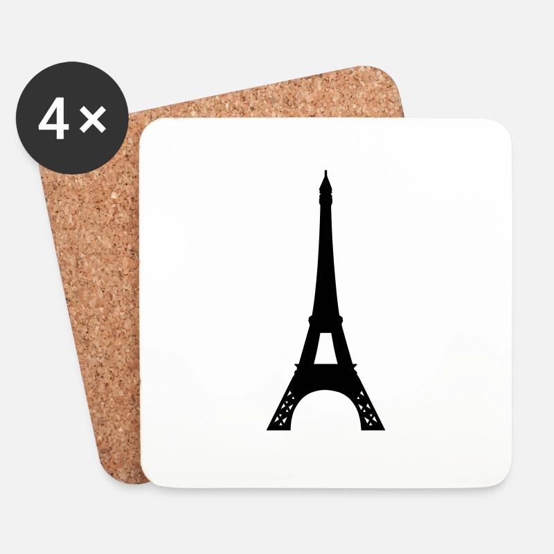 Eiffelturm - Paris - Frankreich - Untersetzer (4er-Set) - Weiß
