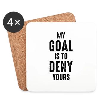 Lacrosse Goalie Funny Humour Sayings - Coasters (set of 4) - white - Front