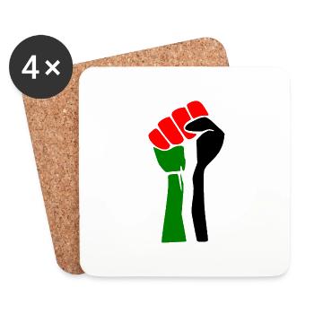 Free palestine - Dessous de verre (lot de 4) - blanc - Devant