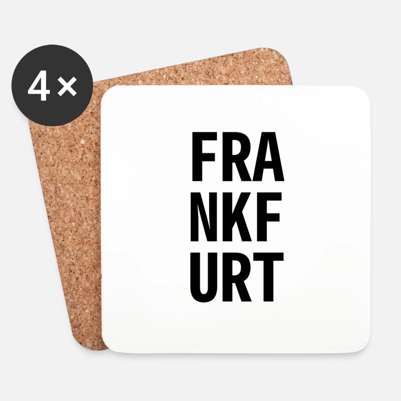 Frankfurt - Untersetzer (4er-Set) - Weiß