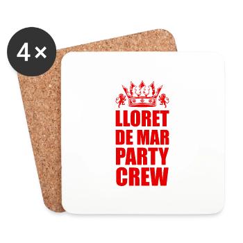 Voyage en équipage de fête à Lloret de Mar - Dessous de verre (lot de 4) - blanc - Devant
