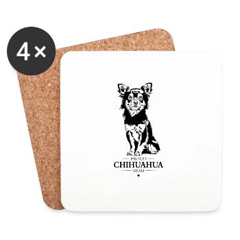 Chihuahua Mom Hunde Hund Wilsigns - Untersetzer (4er-Set) - Weiß - Vorne
