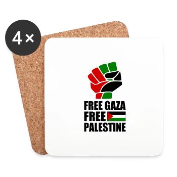 Free palestine free gaza - Coasters (set of 4) - white - Front