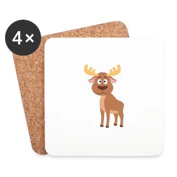 Moose - Coasters (set of 4) - white - Front
