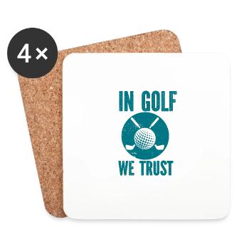 Golf - Golf Club Goldspieler Birdie Elite Luxury - Coasters (set of 4) - white - Front