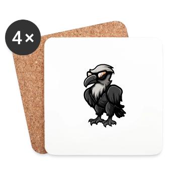 Harpy Bird Cool Animal - Coasters (set of 4) - white - Front