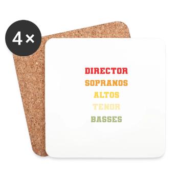 Direktor Sopranos Altos Maestro Geschenk - Untersetzer (4er-Set) - Weiß - Vorne
