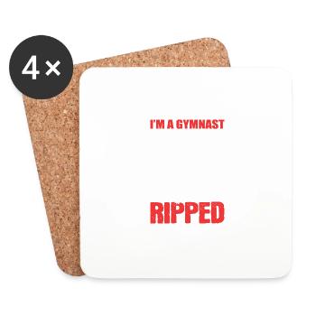 Hands are torn artist gift - Coasters (set of 4) - white - Front