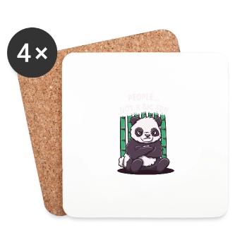 Les gens qui ne sont pas un grand fan -sarcastique drôle - Dessous de verre (lot de 4) - blanc - Devant