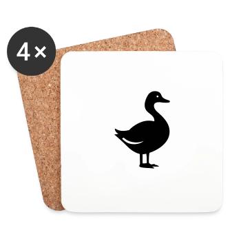 Duck - Coasters (set of 4) - white - Front