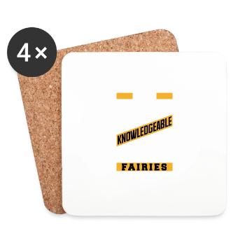 I Am Very Knowledgeable About Fairies - Coasters (set of 4) - white - Front