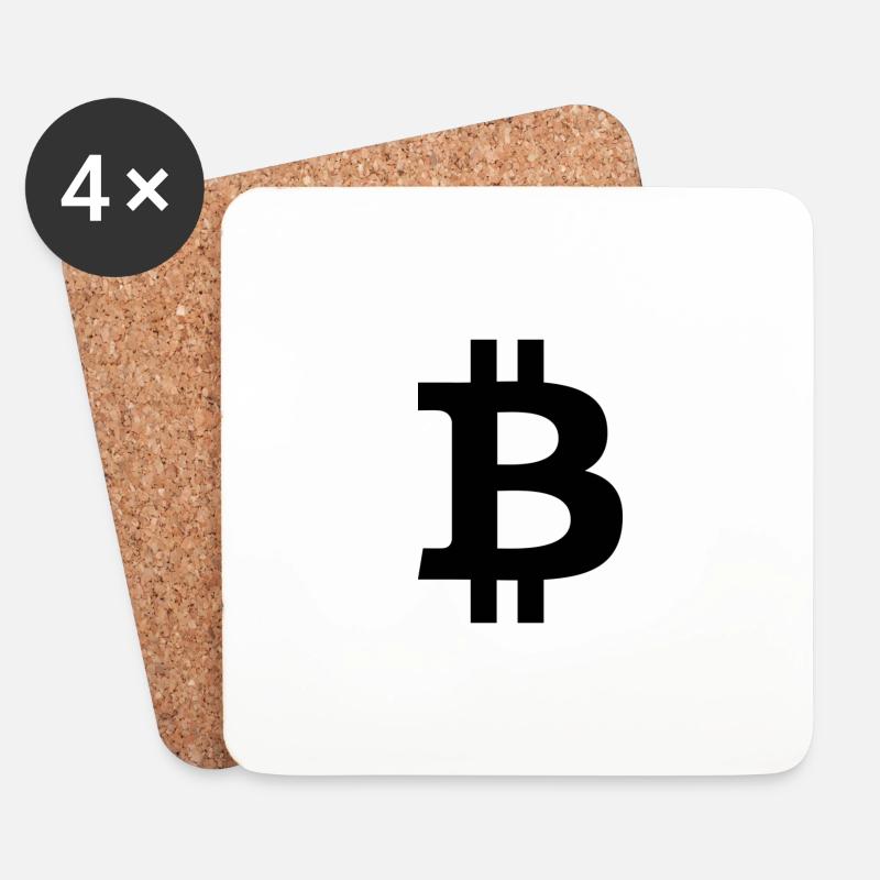 Bitcoin - Untersetzer (4er-Set) - Weiß