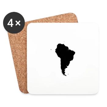 South America - Coasters (set of 4) - white - Front