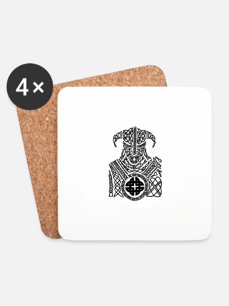 viking - Coasters (set of 4) - white