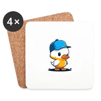 Cute duck3 - Coasters (set of 4) - white - Front