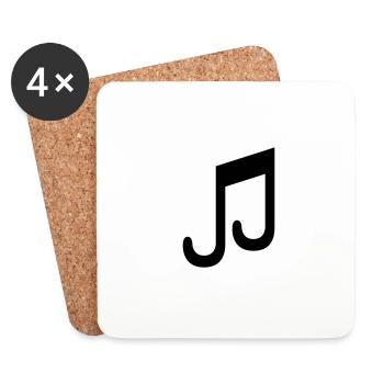 Julian Jacob Logo G 2 Vektor 1 Logo 2 - Untersetzer (4er-Set) - Weiß - Vorne