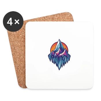 Icon Mountains - Coasters (set of 4) - white - Front