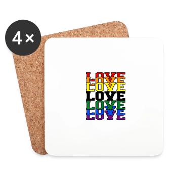 love - Untersetzer (4er-Set) - Weiß - Vorne