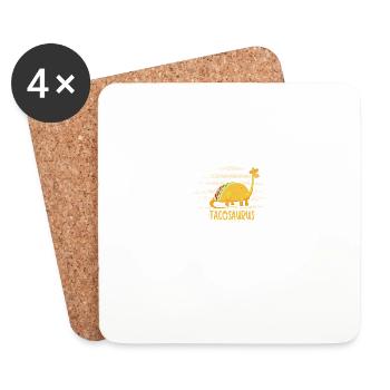 Tacosaurus Mexikanischer Sombrero Taco Dinosaurier - Untersetzer (4er-Set) - Weiß - Vorne