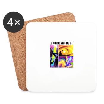 Ressentez-vous encore quelque chose - Dessous de verre (lot de 4) - blanc - Devant