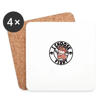 I choose fight - Coasters (set of 4) - white - Front