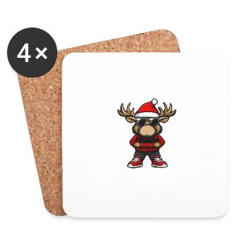 Orignal Noël Cool Noël - Dessous de verre (lot de 4) - blanc - Devant