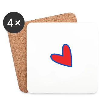 GERADE VERHEIRATET. Junggesellinnenabschied. VALENTINSTAG. PAAR - Untersetzer (4er-Set) - Weiß - Vorne