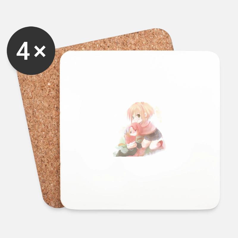 Anime - Untersetzer (4er-Set) - Weiß