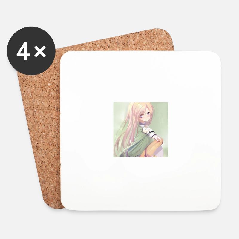 Anime - Untersetzer (4er-Set) - Weiß