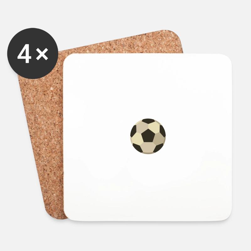 Fussball - Untersetzer (4er-Set) - Weiß