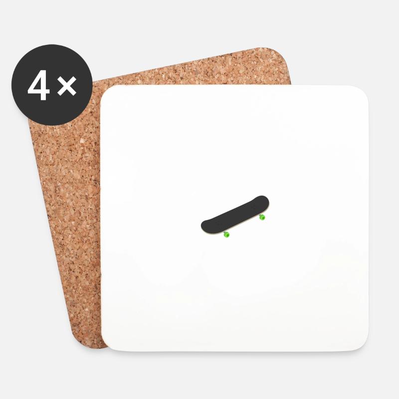 skateboard - Untersetzer (4er-Set) - Weiß