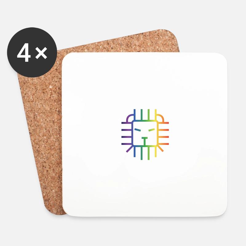 Pride Lion - Coasters (set of 4) - white