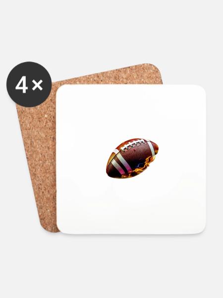 Speed Demon - American Football - Coasters (set of 4) - white