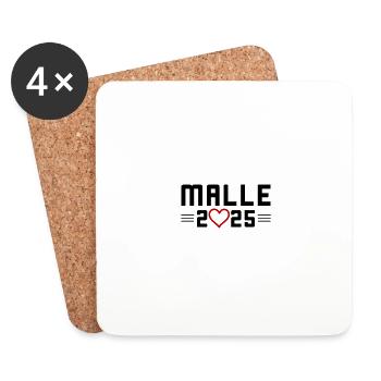Malle 2025 Love Mallorca - Dessous de verre (lot de 4) - blanc - Devant