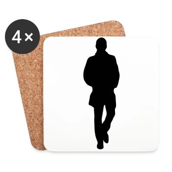 continuez à marcher (vous) - Dessous de verre (lot de 4) - blanc - Devant